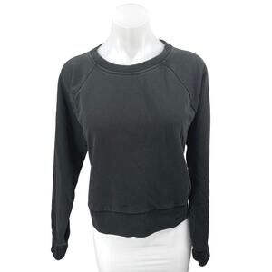 All In Motion Women's Black Long Sleeve Crew Neck Sweatshirt Sweater Top Size L